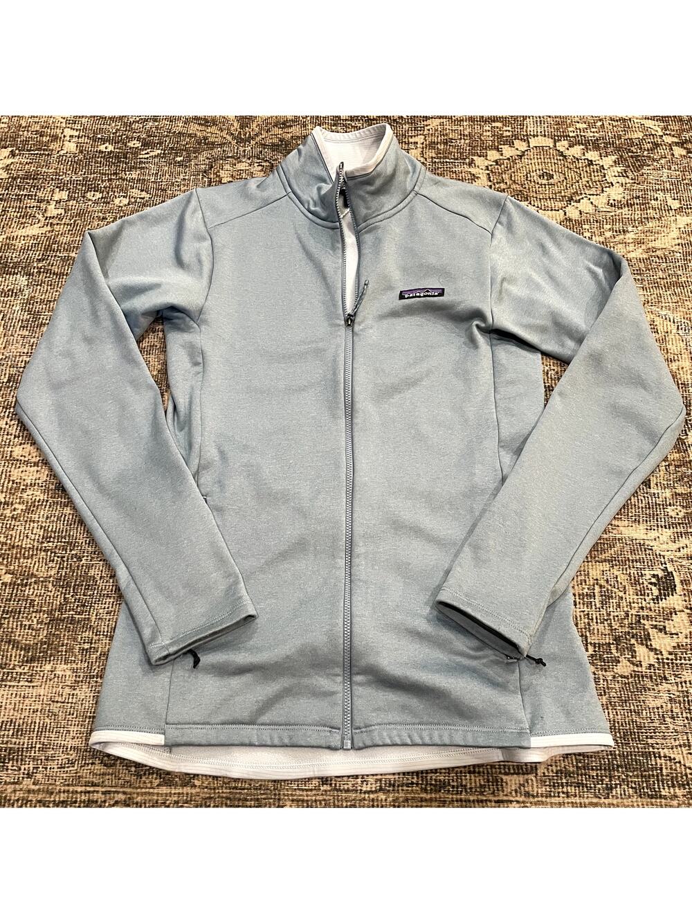 Patagonia R1 Sidesend Jacket Light Silver Blue Women's Size S